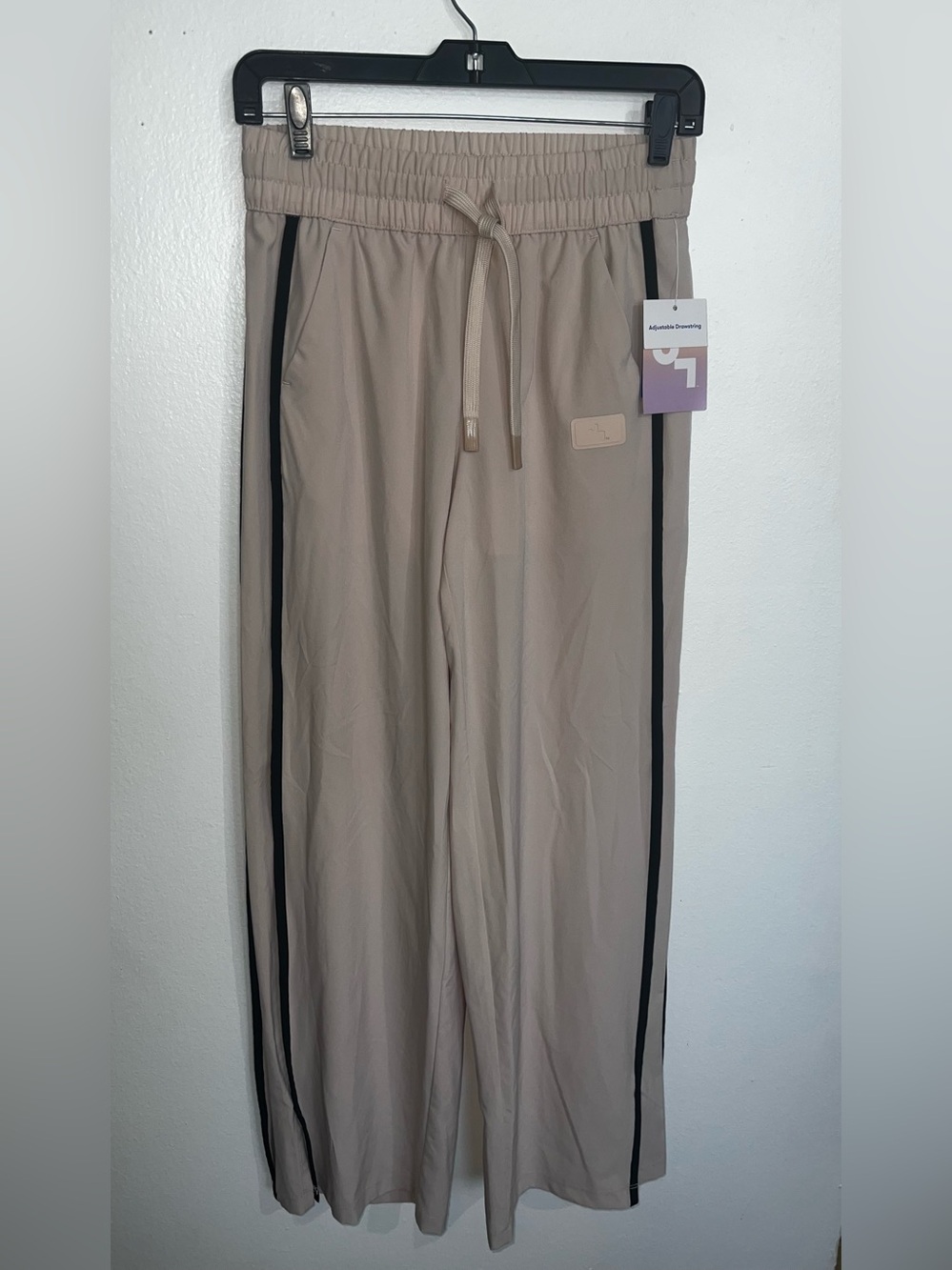 JoyLab NWT Wide Leg Track Pants Beige Cream XS